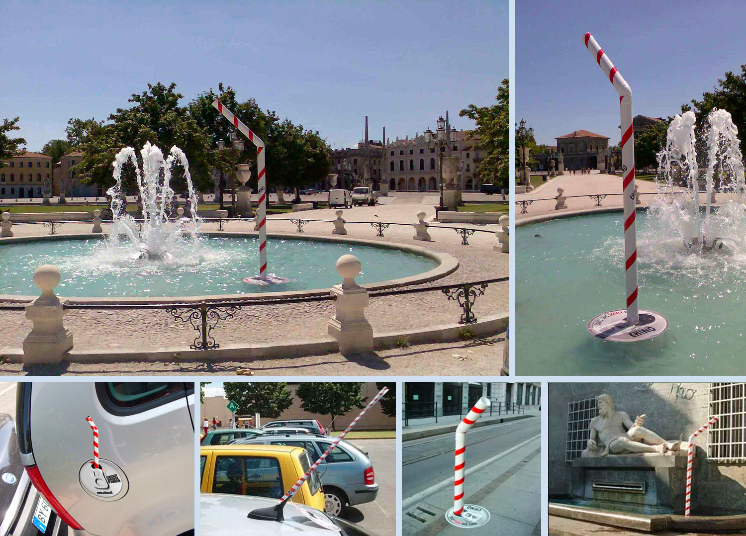 MAxi cannucce chinò San Pellegrino creatività ambient guerrilla